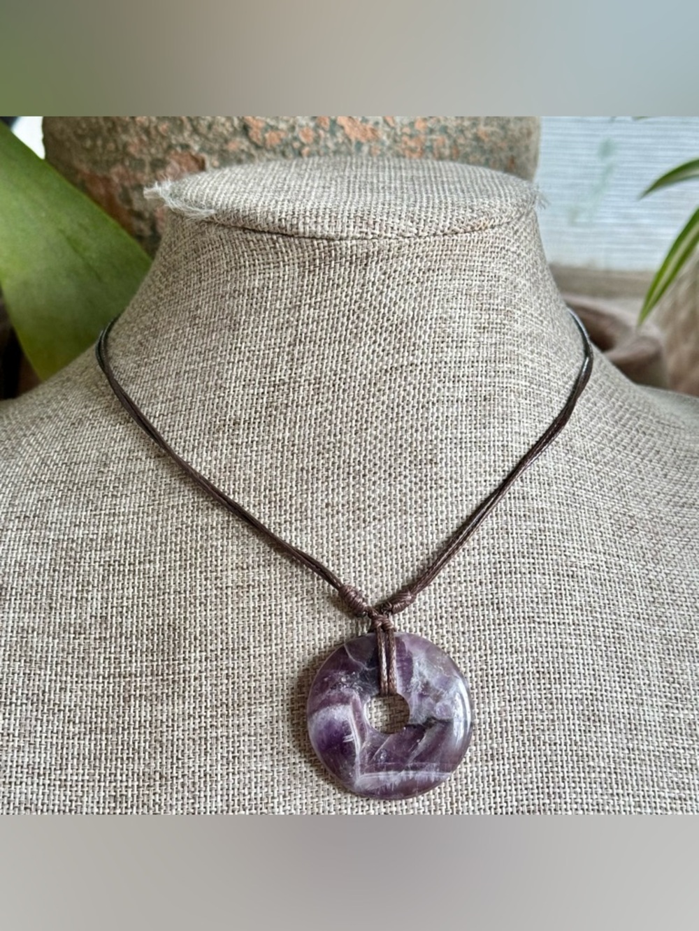 Boho Amethyst Donut Choker